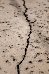 Fototapeta na wymiar Earthquake Cracked Ground