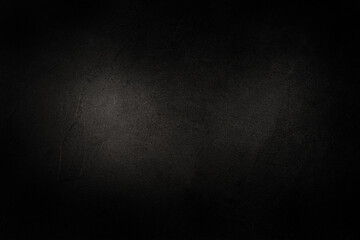 Empty space of Studio dark room concrete wall grunge texture background with light shading.