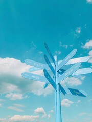 direction sign post