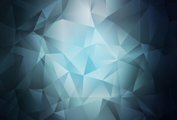 Fototapeta premium Dark BLUE vector triangle mosaic texture.