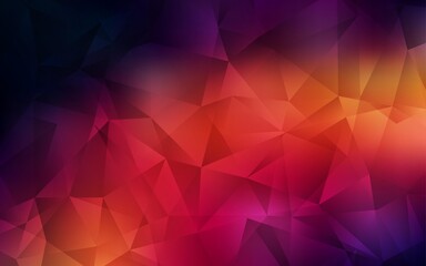 Obraz premium Dark Red vector triangle mosaic template.