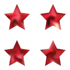 Set of pentagram colorful backgrounds.