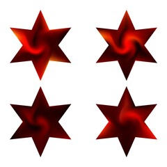 Kit of hexagram blurred backgrounds.