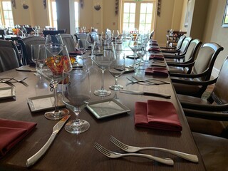 table set for a dinner