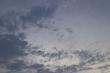 Obraz premium Sun on colorful sunset sky for background.