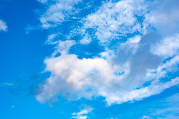 Blue sky with white clouds