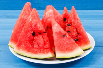 Watermelon containing vitamins and minerals, healthy dessert