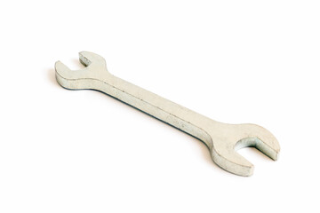 The wrench steel tool for repair isolated on white background