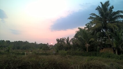 sunset in the mountains