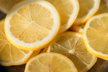 lemon slices on a white background