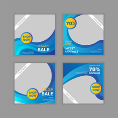 Abstract sale social media post collection. - Vector.