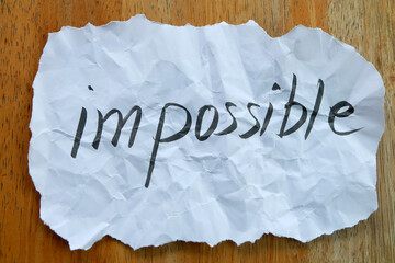 impossible torn paper on a white background