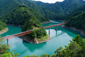 静岡県の奥大井湖上