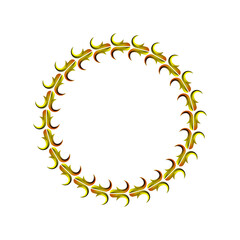 Wreath or laurel with golden design. Perfect for frame, celebration, achievement, ribbon, etc. Vector eps.10