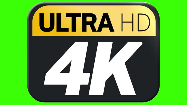 Symbol FullHD 4k 8k set icon in simple flat style with light sweep in green screen. 6 in 1! Vector isolated animation Black white and golden, video or screen resolution logo icons Set from 1080p 4K 8k