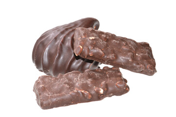 chocolate chip cookie isolated on white background