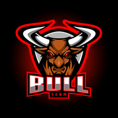 Bull Esport Mascot Logo Design