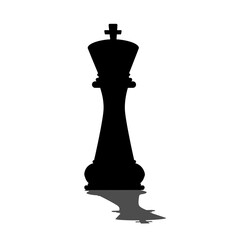 Queen chess pawn silhouette vector illustration