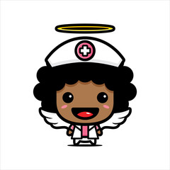 The nurse's vector design is an angel