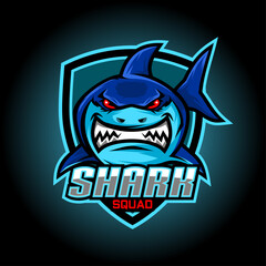 Fototapeta premium Shark Esport Mascot Logo Design