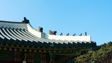 Fototapeta na wymiar 남한산성 지붕