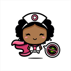 design vector nurse is a hero