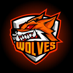 Wolves Esport Mascot Logo Design