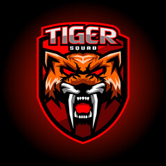 Tiger Esport Mascot Logo Design © Sofyan
