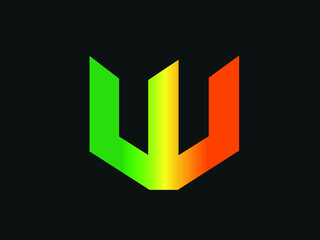 Capital letter W vector image