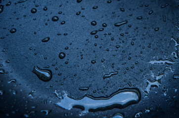 oil drops on black pan