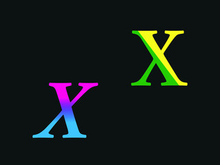 Capital letter X vector image