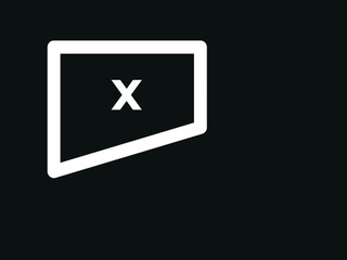 Capital letter X vector image