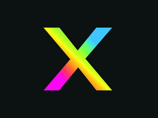 Capital letter X vector image