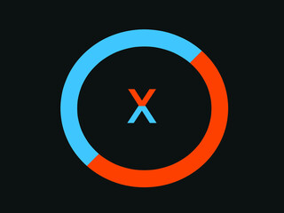 Capital letter X vector image