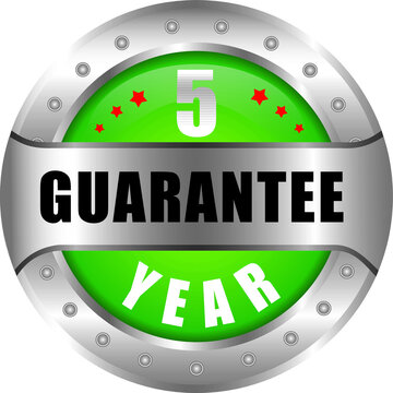 5 Year Guarantee stamp vector logo images, Guarantee vector stock photos, Guarantee vector illustration of logo