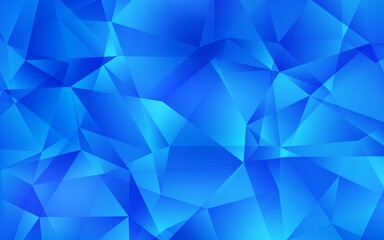 Fototapeta premium Light BLUE vector polygon abstract backdrop.