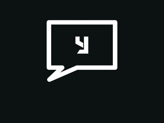 Capital letter Y vector image