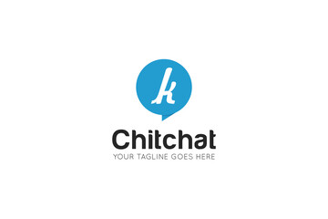 Initial letter k chat, message logo and icon vector illustration