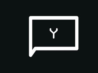 Capital letter Y vector image