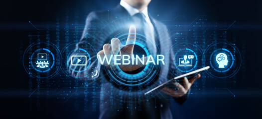 Webinar E-learning Online Seminar Education Business concept.