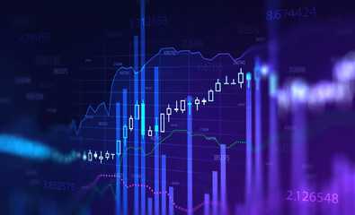 Digital graph interface, stock market