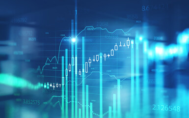 Digital financial chart interface, trading