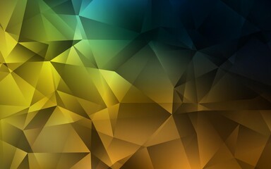 Dark Green, Yellow vector triangle mosaic texture.