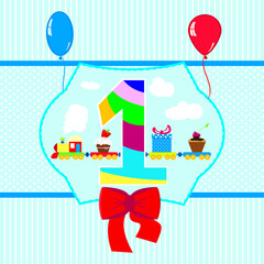 Baby shower design over blue background, vector illustration