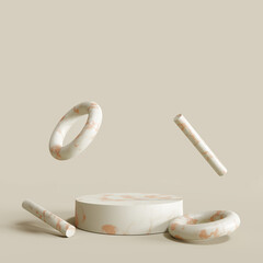 Marble display podium geometry shape 