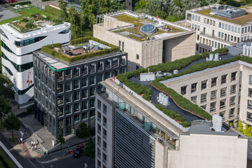 View from the roof of the recreation areas of neighboring houses