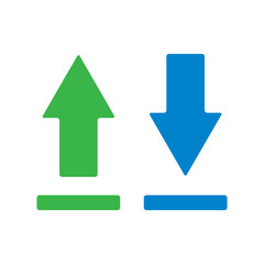 download and upload icon vector template