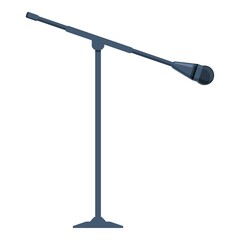 Cinema microphone icon. Cartoon of cinema microphone vector icon for web design isolated on white background