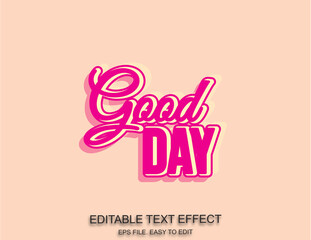 Editable text effect font style