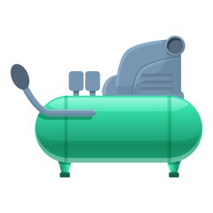 Pressure air compressor icon. Cartoon of pressure air compressor vector icon for web design isolated on white background